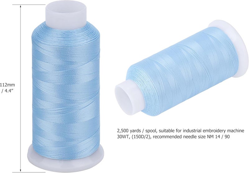 simthread Glow in Dark Thread for Embroidery and Sewing 2500 Yards Blue - Image 4